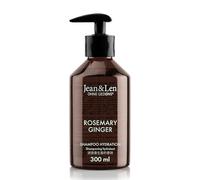 Jean & Len Champú Romero y Jengibre, para cabellos secos y quebradizos, con complejo hidratante, aroma fresco y especiado de romero y jengibre, sin parabenos ni siliconas, 300 ml