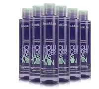 Jean & Len Champú Volumen Set Saúco & Jazmín, para cabellos lacios y finos, da volumen, fragancia frutal-floral, sin parabenos ni siliconas, vegano, 6 x 300 ml