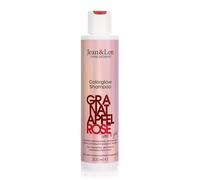 Jean & Len Colorglow Champú para cabello teñido, vegan, 300 ml | Con extracto de granada, pétalos de rosa y pantenol, aroma afrutado y floral, sin parabenos ni siliconas