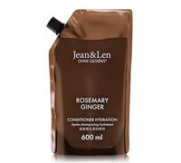 Jean & Len Conditioner hidratante Rosemary & Ginger en bolsa de recambio, para cabello seco, nutre intensamente y mejora el desenredado, recambio, aroma especiado, sin siliconas ni parabenos, 600 ml