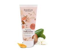 Jean & Len crema de pies karité y caléndula, para piel seca y castigada, cuida en profundidad y deja los pies suaves, aroma de romero y jengibre, Foot Cream, sin parabenos ni siliconas, vegano, 100 ml