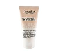 Jean & Len crema facial sin perfume aceite de almendras y niacinamida, apta para pieles sensibles, cuidado hidratante 24h, efecto humectante, sin parabenos ni siliconas, vegana, 50 ml