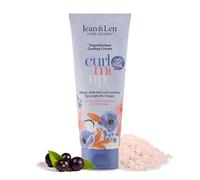 Jean & Len Crema para Rizos Arroz & Acaí, para cabello rizado u ondulado, apta método Curly Girl, define y aporta elasticidad, sin siliconas, crema vegana para rizos