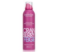 Jean & Len Espuma de ducha mimadora Arándano rojo & Higo, sensación de piel aterciopelada, aroma afrutado, tecnología Gel-to-Mousse, sin parabenos ni siliconas, ducha en espuma vegana, 250 ml