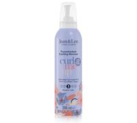 Jean & Len Espuma Moldeadora para rizos definidos y elásticos, controla el frizz, con Vitamina E y Pantenol, apta para el método Curly Girl, sin parabenos ni siliconas, espuma vegana, 200 ml