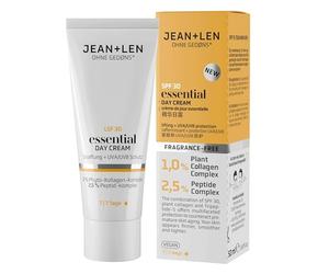 Jean & Len Essential Day Cream, Ideal for All Skin Types, Optimises Skin Firmness, with SPF 30 and Vegetable Collagen, Vegan and Fragrance-Free Day Cream, 50 ml