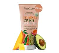 Jean & Len exfoliante de ducha mango y aguacates, 200 ml | Con partículas exfoliantes naturales para una limpieza suave, puede prevenir los vellos encarnados, Body Scrub, sin siliconas