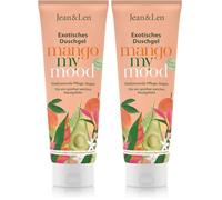 Jean & Len Gel de ducha exótico con mango y aguacate, fórmula revitalizante para una notable sensación de suavidad en la piel, suave limpieza de la piel, sin parabenos ni siliconas, vegano, 250 ml