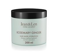 Jean & Len Hair Mask Rosemary & Ginger, para cabello muy castigado, seco y sin brillo, cuidado hidratante intensivo, sin parabenos ni siliconas, 200 ml