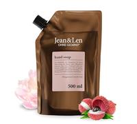 Jean & Len Hand & Body Wash Peonía & Lichi, limpia y cuida la piel, aroma floral suave, jabón líquido en recarga, sin parabenos, siliconas ni microplásticos, vegano, 500 ml