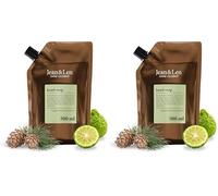 Jean & Len Jabón de manos Bergamot & Cedarwood en recarga, limpia manos estresadas, ideal para uso diario, fragancia fresca cítrica, jabón líquido vegano, 500 ml (Paquete de 2)