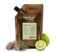 Jean & Len Jabón de manos Bergamot & Cedarwood en recarga, limpia manos estresadas, ideal para uso diario, fragancia fresca cítrica, jabón líquido vegano, 500 ml