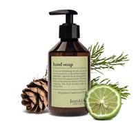 Jean & Len Jabón de manos Bergamot & Cedarwood, limpia las manos castigadas, apto para uso diario, jabón líquido en dosificador, aroma cítrico y refrescante, vegano, 250 ml