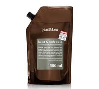 Jean & Len Jabón de manos de romero y jengibre en paquete de recarga, limpia y cuida la piel, aroma fresco y picante, jabón líquido, sin siliconas, parabenos ni microplásticos, 1,5 L