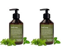 Jean & Len jabón de manos Lemonverbena & Menta, limpia las manos estresadas, adecuado para el uso diario, jabón líquido en dispensador de bomba, fragancia cítrica, vegano, 250 ml (Paquete de 2)
