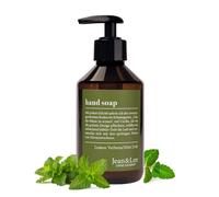 Jean & Len Jabón de manos Lemonverbena & Mint, limpia las manos castigadas, apto para uso diario, jabón líquido en dosificador, aroma cítrico, vegano, 250 ml