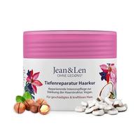 Jean & Len Mascarilla Reparación profunda Aceite de coco & Macadamia, 250ml | Para cabello muy dañado, contrarresta la rotura del cabello, aroma a coco y macadamia, sin parabenos ni siliconas
