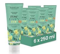 Jean & Len Moisturizing Shower Rosemary & Ginger in a set, shower gel for normal to dry skin, cleanses and cares for the skin while washing, spicy-fresh rosemary and ginger fragrance, 6 x 250 ml