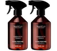 Jean & Len Spray para Hogar Cardamom & Tonka, aroma suave y especiado, refresca con una sola pulverización, 500 ml (Paquete de 2)