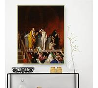 Jean-Leon Gerome《El mercado de esclavos en Roma》Pintura al óleo sobre lienzo Imagen de obra de arte famosa Decoración moderna para el hogar Impresión sobre lienzo 30x50cm Sin marco