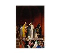 Jean-Léon Gérôme - Póster de mercado de esclavos en la antigua Roma para estética de la habitación, lienzo para pared, póster e impresión sin marco, 30,5 x 45,7 cm