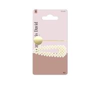 JEAN LOUIS DAVID - Pinza para el pelo - Conjunto de pinza y pinza Clic Clac - Perlado - Adorno - Moda - Peinado