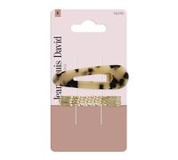 JEAN LOUIS DAVID - Pinza para el pelo - Lote de pinzas Clic Clac & 4 pinzas guías doradas - peinado - adorno - joyas para el cabello