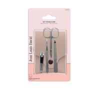 JEAN LOUIS DAVID - Set de manicura perfecto - Estuche con cortaúñas - Pinzas - Tijeras - Lima de metal