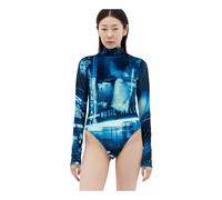 Jean Paul Gaultier- Body de terciopelo Fashion Fiction Collection- Tops- Mujer- Azul- M- Body de terciopelo Fashion Fiction Collection