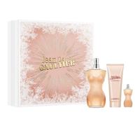 Jean Paul Gaultier Classique Eau de Toilette Set de regalo de 3 piezas (Eau de Toilette 3.4 Fl Oz + Loci?n Corporal 2.5 Fl Oz +EDT Mini 0.2 Fl Oz)