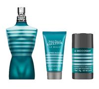 Jean Paul Gaultier Le Male - Set de regalo de 3 piezas de colonia en espray + bálsamo para después del afeitado + 2,5 oz desodorante en palitos