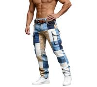 Jean Skinny Hombre para Mujer Marron Olivo Amarillo Camel Japoneses Cortas Retro Varones Beisbol Tubo Safari Lluvia Destroyer Vigilante Motosierras Chupines Comodo Amarillos