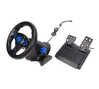 Jeankak Volante para Juegos, 180° Ruedas de Carreras de Pc con Pedales, Freno Manual Y Cambio de Marchas, Multifuncional Rueda de Conducción del Juego Controlador para Ps3, Ps2, Pc