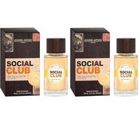 JEANNE ARTHES - Parfum Homme Social Club - Eau de toilette - Flacon Vaporisateur 100 ml - Fabriqué en France à Grasse (Paquete de 2)