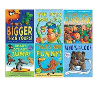 Jeanne Willis and Thomas Taylor 6 Books Collection Set (Mine's Bigger than Yours, The Pets You Get, I'm Sure I Saw a Dinosaur, Ready Steady Jump, That's Not Funny, Who's in the Loo?)