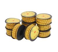 Jeanoko 10 Marcadores de Cables de Identificación de Cables, Tubos de Números Transparentes de PVC a Prueba de Aceite para Computadoras Electrónicas Cableado de Red Eléctrica, 0 a 9 (2,5m²)