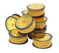 Jeanoko 10 Marcadores de Cables de Identificación de Cables, Tubos de Números Transparentes de PVC a Prueba de Aceite para Computadoras Electrónicas Cableado de Red Eléctrica, 0 a 9 (1,5m²)