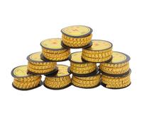 Jeanoko 10 Marcadores de Cables de Identificación de Cables, Tubos de Números Transparentes de PVC a Prueba de Aceite para Computadoras Electrónicas Cableado de Red Eléctrica, 0 a 9 (4m²)