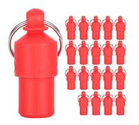 Jeanoko 20pcs Anti-Lost Pet ID Tag Cat ID Nombre Dirección Etiqueta Almacenamiento Barril Tubo Collar Colgante Collar Placa de identificación para Mascotas Perros Gatos(Rojo)