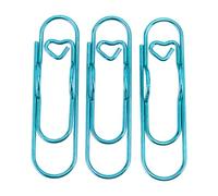 Jeanoko 30 Clips de Metal para Bolígrafos, Soportes Multifuncionales Duraderos de Acero Inoxidable para Cuadernos, Escuelas y Oficinas (Azul)