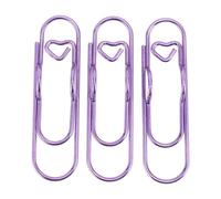Jeanoko 30 Clips de Metal para Bolígrafos, Soportes Multifuncionales Duraderos de Acero Inoxidable para Cuadernos, Escuelas y Oficinas (Púrpura)