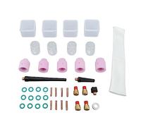 Jeanoko 38pcs Kit de Lente de Gas TIG Torcha de Plasma Piezas de Soldadura Torcha Consumibles para WP9 20 25 Series con Componentes de Cerámica de Cobre