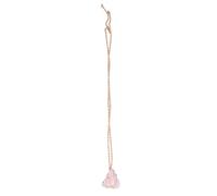 Jeanoko Abalorio para Coche, Diseño único, Cuarzo Rosa Natural, Adorno Colgante de Buena Suerte para Decoración del Hogar y la Oficina, 1 Pieza