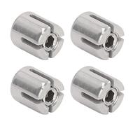 Jeanoko Abrazaderas de Cables Cruzadas Duraderas de Acero Inoxidable para Kits de Barandillas de Cables de Menos de 2 Mm, Paquete de 10 Aplicaciones en Interiores y Exteriores