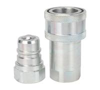 Jeanoko Acoplador Rápido Hidráulico Conector de Acero NPT Eficiente de 1 Pulgada para Sistemas Hidráulicos de Alta Presión Paquete de 2 para Trabajadores de la Construcción