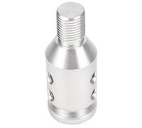 Jeanoko Adaptador Universal de Perilla de Cambio de Coche, Convertidor de Perilla de Cambio, Adaptador de Palanca de Cambios de Aluminio de 12x1,25 con Llave de 6 Tornillos, Accesorio de (Plata)