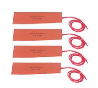 Jeanoko Almohadilla Calefactora de Goma de 4 Piezas, Estera Calefactora de Silicona Flexible, Manta Calefactora de Goma para Equipos Industriales 20W 12V