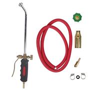 Jeanoko Antorcha de Gas Blowtorch Pistola de Llama con Antideslizante Doble Interruptor, Potencia de Fuego Ajustable para Eliminación de Pelo de Carne Barbacoa Encendido Calefacción