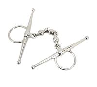 Jeanoko Bocado de caballo de acero inoxidable de 135 mm, fácil de controlar, aspecto hermoso, pequeño y portátil para jinetes, evita que los caballos muerdan, #811