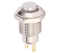 Jeanoko Botón Pulsador Momentáneo Interruptor de Arranque Lento a Prueba de Agua para Dispositivos de Baja Corriente Metal 10 Mm 3 V 1 Unidad